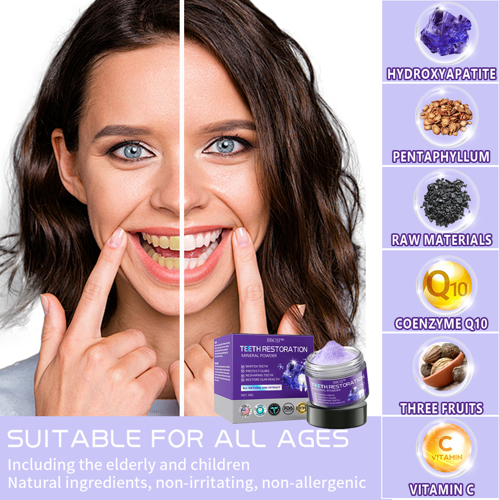 🦷 BBOJI™ Teeth Restoration Mineral Powder – Stronger Teeth, Healthier Smile, Visible Results