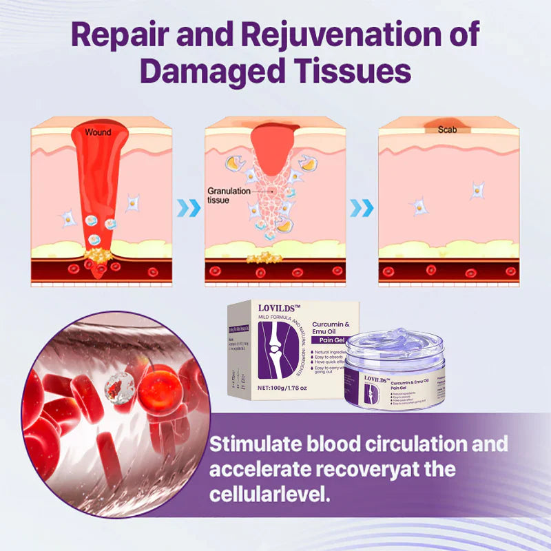 LOVILDS™ Curcumin & Emu Oil Pain Gel – 🏥Backed by US Osteopathic Experts