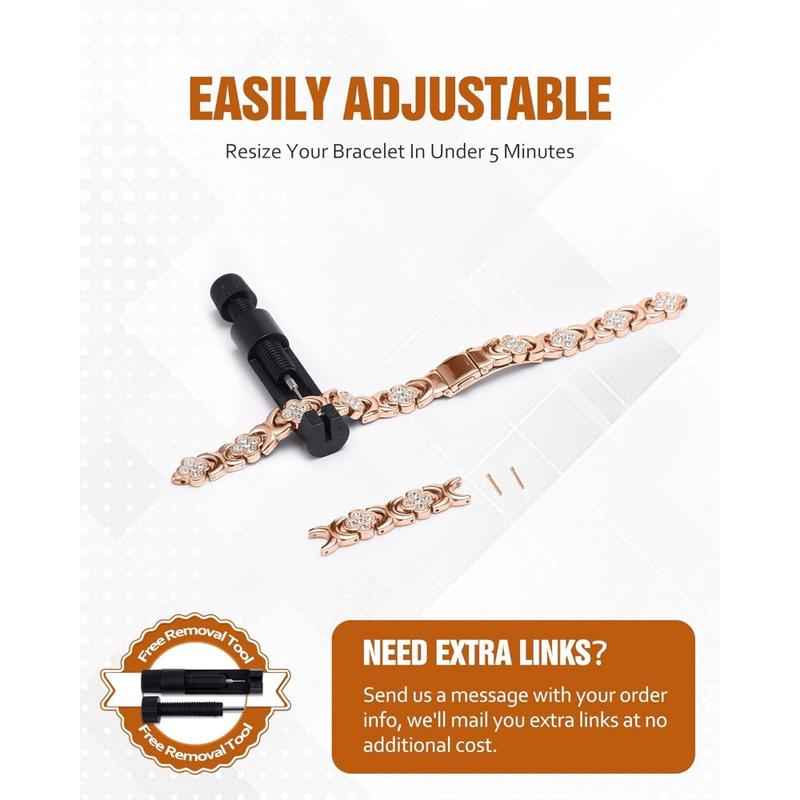 Diystar®  Pure Copper Magnetic Bracelet with 3800 Gauss Effective Magnets Outdoorfun