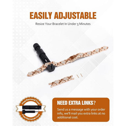 Diystar®  Pure Copper Magnetic Bracelet with 3800 Gauss Effective Magnets Outdoorfun